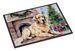 Golden Retriever Cozy Christmas Doormat Front Door Mat Indoor Outdoor Rugs For Entryway, Non Slip Washable Low Pile, 24H X 36W_maomaolike.com
