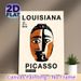 Picasso Cubist Face Painting Poster, Bold Abstract Geometric Portrait Poster, Artistic Gallery-style Decor Suitable For Living Room, Art Studio_maomaolike.com