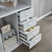 Closet Organizer System, Clothes System With Closet Shelves Wall Mounted, Closet Organizer With Drawers, White Closet Organizers With Clothing Racks For Hanging Clothes(32"W X 16"D X 71"H)_maomaolike.com