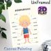 German Body Parts Painting Poster, Cute Cartoon-style Labeled Human Body Parts Poster, Supports German Vocabulary Learning, Ideal For Language Study_maomaolike.com