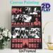 Parasite Movie Themed Painting Poster, Vintage Monochrome Red-Accented Collage Poster, Captivating Cinematic Scene Artwork, Ideal For Home Theater And_maomaolike.com