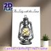 Vintage Lantern Painting Poster, Hand-drawn Sketch-style Poster, Classic Glowing Kerosene Lantern With Cursive "The Lady With The Lamp" Text, Brings_maomaolike.com