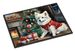 American Eskimo Cozy Christmas Doormat Front Door Mat Indoor Outdoor Rugs For Entryway, Non Slip Washable Low Pile, 24H X 36W_maomaolike.com