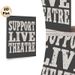 Support Live Theatre Painting Poster, Vintage Distressed Typography Poster, Bold Text Design Expressing Support For Live Performance, Ideal For_maomaolike.com