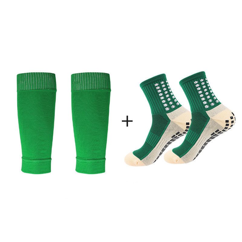 Unisex Football Socks Thickened Middle Tube Anti slip Adhesive Socks Leg Protection Set Soccer Grip Socks Set_maomaolike.com