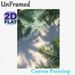 Tropical Palm & Water Scene Painting Poster, Soft-hued Tranquil Coastal View Poster, Delivers Serene Natural Ambiance, Suitable For Living Room_maomaolike.com
