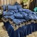 Luxury Ins-Style Bedding Collection: Exquisite Floral Embroidery,Plush Texture & Multi-Color Options , Mona Series Romance Lace Bedding Set_maomaolike.com