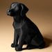 Loyal And Cute Labrador Pure Black Figurine Highly Artistic Solemn Adorable_maomaolike.com