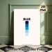 Blue Themed Gradient Painting Poster, Minimalist Text & Color Block Poster, Calming Gradient Design With Descriptive Text, Suitable For Living Room_maomaolike.com