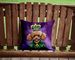 Poodle King Of Mardi Gras Throw Pillow Machine Washable, Indoor Outdoor Decorative Pillow For Couch, Bed Or Patio, 14Hx14W_maomaolike.com