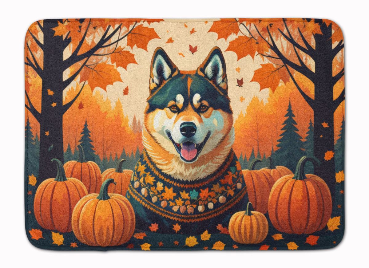 Akita Fall Memory Foam Kitchen Mat Machine Washable Anti-Fatigue Mat Cushion Comfort Bath Mat Or Kitchen Rug_maomaolike.com