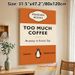 Retro Penguin-Inspired Coffee Themed Painting Poster, Minimalist Typographic Poster, Witty Coffee-related Text Design, Suitable For Home Kitchen_maomaolike.com
