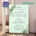 Spanish Serenity Prayer Painting Poster, Elegant Mixed-font Mint Green Floral Decor Poster, Calming Inspirational Quote Art, Suitable For Living Room_maomaolike.com