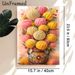 Pastel Pumpkin Bouquet Painting Poster, Soft-toned Watercolor Style Poster, Vibrant Striped Pumpkins In Ornate Floral Vase, Warm Cozy Decor For Living_maomaolike.com