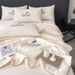 Washed ice silk air conditioning quilt core summer quilt four piece set single double summer cool quilt summer gift bedding_maomaolike.com