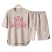 Men's Clothing 2024 Waffle Casual Summer Suit Men's Loose Teen Short sleeved T shirt Shorts Handsome Two piece Suit_maomaolike.com