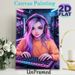 Anime Gamer Girl Painting Poster, Vibrant Neon-lit Anime Style Poster, Eye-catching Gaming-themed Decor Suitable For Gaming Room, Bedroom_maomaolike.com
