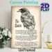 The Raven Themed Painting Poster, Vintage Monochrome Watercolor Raven With Classic Poem Text Poster, Elegant Literary-inspired Decor Ideal For Home_maomaolike.com