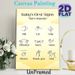 Baby's First Sign Language Painting Poster, Soft Yellow Minimalist Line Art Poster, Clear Basic Hand Gesture Guide To Aid Communication, Suitable For_maomaolike.com