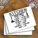 Kitchen Measurement Cheat Sheet Painting Poster, Minimalist Black & White Graphic Poster, Practical Cooking Measurement Reference For Home Kitchen_maomaolike.com