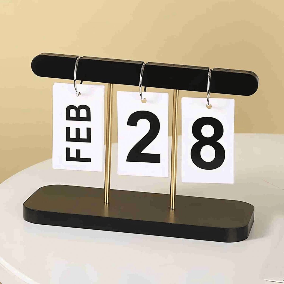 Perpetual Daily Flip Calendar For Desk Reusable Office Desktop Decor Home Accessories Photography Props_maomaolike.com