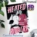 Hockey Heated Rivalry Painting Poster, Vintage Contrast-Tone Poster, Playful Hockey Players Scene With Bold Pink Typography, Ideal Wall Decor For Game_maomaolike.com