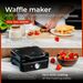 2000W 2-Waffle Waffle Plant Liquid Temperature Control Non-stick Plates Grooves For Excess Dough 2 Lights_maomaolike.com