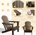 Adirondack Chairs Set Of 2, Plastic Adirondack Chair, Adirondack Chairs, HDPE Adirondack Chair, Folding Adirondack Chairs, Outdoor Chairs With Cup Holder For Lawn Patio Deck Fire Pit -Brown_maomaolike.com