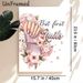 Nail & Floral Themed Painting Poster, Soft Watercolor Style Pastel Pink Manicured Hand With Blooming Flowers & "But First Nails" Text Poster, Charming_maomaolike.com