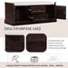 Storage Bench With 2 Drawers And 2 Cabinets,Shoe Bench With Removable Cushion For Living Room,Entryway_maomaolike.com