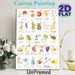 Arabic Alphabet Learning Painting Poster, Soft Watercolor-style Cute Animals & Objects With Arabic Letters Poster, Practical Arabic Language Learning_maomaolike.com