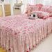 Pure Skirt Single Piece Princess Girl Lace Cover Three-Piece Set Full Cotton Thickened Quilted Non-Slip Bed Sheet Style_maomaolike.com