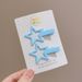 Unisex Dopamine Blue Cute Star Traceless clip Children's hair clip bangs side duck beak clip hair clip_maomaolike.com