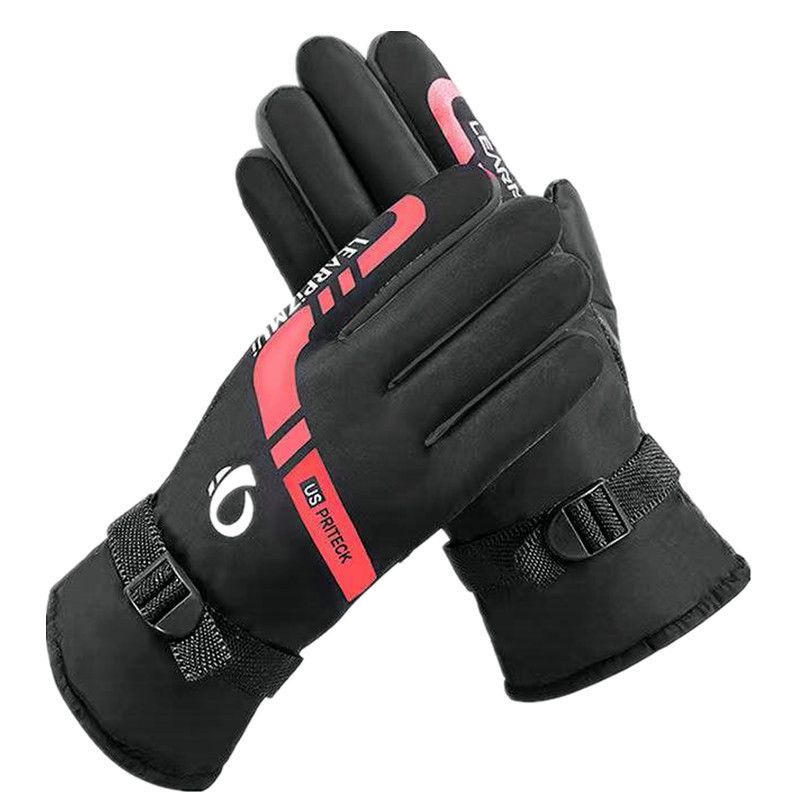 Unisex Men's winter ski gloves plus velvet thick cold protection warm outdoor riding motorcycle mountaineering touch screen waterproof_maomaolike.com