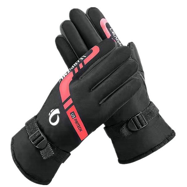 Unisex Men's winter ski gloves plus velvet thick cold protection warm outdoor riding motorcycle mountaineering touch screen waterproof_maomaolike.com