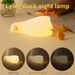Duck Rechargeable LED Night Light Pat Silicone Lamp Bedside Cartoon Cute Children Nightlights For Home Room Decor_maomaolike.com