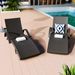 80'' Outdoor Wicker Chaise Lounge Chairs Set Of 2, Patio Rattan Reclining Chair Pull-out Side Table Adjustable Backrest Ergonomic Wave Design Pool Sunbathing Recliners_maomaolike.com