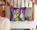American Hairless Terrier King Of Mardi Gras Throw Pillow Machine Washable, Indoor Outdoor Decorative Pillow For Couch, Bed Or Patio, 14Hx14W_maomaolike.com
