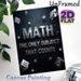 Math Themed Painting Poster, Sleek Mechanical-style Lettering With Circuit Background & Number Cubes Poster, Featuring Witty "The Only Subject That_maomaolike.com