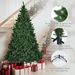 8FT, 6FT, 4FT Pre-Lit Green Pine Artificial Christmas Tree, Set Of 3 Hinged Xmas Trees With 820 Warm-Yellow LED Lights And 2539 Branch Tips, Holiday Decoration For Home,Office And Party_maomaolike.com