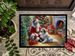 Great Pyrenees And Santa Claus Doormat Front Door Mat Indoor Outdoor Rugs For Entryway, Non Slip Washable Low Pile, 24H X 36W_maomaolike.com