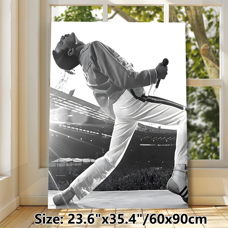 Rock Stage Performance Painting Poster, Monochrome Dramatic Live Show Scene Poster, Captures Dynamic Stage Energy, Ideal For Music Studio And Living_maomaolike.com