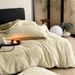 Fleece-Lined Thickened Autumn Winter Warm Milk Velvet Four-Piece Set Double-Sided Coral Fleece Duvet Cover Simple Luxury Carved An_maomaolike.com