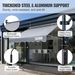 VEVOR Manual Retractable Awning, 118" Outdoor Retractable Patio Awning Sunshade Shelter, Adjustable Patio Door Window Awning Canopy With 39" Sun Shade Curtain For Backyard, Garden, Balcony_maomaolike.com