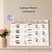 Eyelash Extension Style Guide Painting Poster, Clean Illustrative Lash Guide Poster, Comprehensive Reference Of Lash Shapes, Applications & Curls_maomaolike.com
