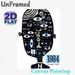 1984 George Orwell Themed Painting Poster, Monochrome Abstract Eye-filled Portrait Poster, Thought-provoking Artistic Decor Ideal For Home Office_maomaolike.com