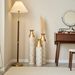 Mother's Day Gift Set - Gilded White 3D Relief Flower Metal Vase Set 24". 29". 32. 68 Height_maomaolike.com