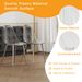 Table And Chair Set.39.7-inch Diameter Circular Dining Table: Transparent Glass Paired With Silver Table Legs,with 6 Transparent Dining Chairs: A Stylish Combination That Showcases Elegant Style._maomaolike.com