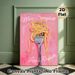 Spaghetti Fork Themed Painting Poster, Vibrant Brushstroke-style Whimsical Pasta-wrapped Fork Poster, Playful Food Decor With "More Spaghetti Less_maomaolike.com