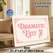 Dramatic Exit Themed Painting Poster, Vintage Pink Typography With Pointing Hand Poster, Playful Retro Decorative Piece Ideal For Entryway, Living_maomaolike.com